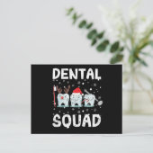 Dental Squad Teeth Dentist Merry Christmas ポストカード (スタンド正面)
