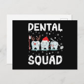 Dental Squad Teeth Dentist Merry Christmas ポストカード (正面/裏面)