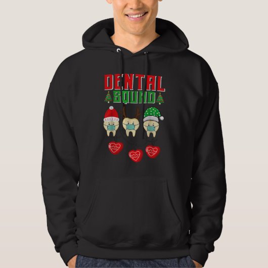 Dental Squad Tooth Christmas Dental Assistant Cool パーカ (正面)