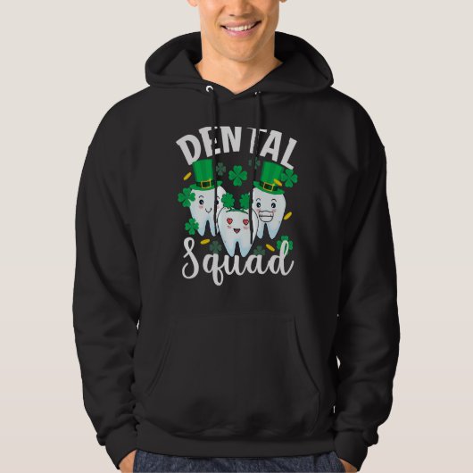 Dental Squad Tooth Dental Assistant St Patricks Da パーカ (正面)