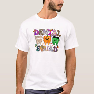 Dental Squad Tooth Leopard Halloween Dentist Spook Tシャツ