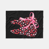 Dental Squad Valentines Cute Heart Teeth Dental Hy フリースブランケット (正面(横))