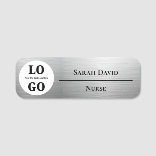 Dental Staff Name Tag Custom Logo Magnetic 名札 (正面)