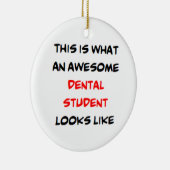 dental student, awesome セラミックオーナメント (右)