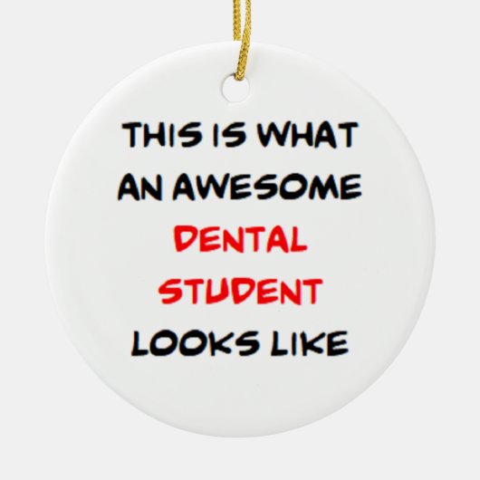 dental student, awesome セラミックオーナメント (正面)