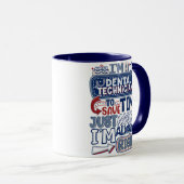 Dental Technician Always Right Funny Lab Humor Gif マグカップ (正面右)