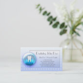 Dentalcareの白い歯の泡歯科名刺 予約カード (スタンド正面)