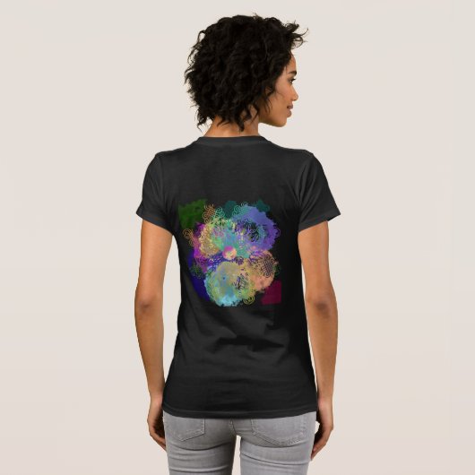 Dentelles géométriques multicolores tシャツ (裏面フル)