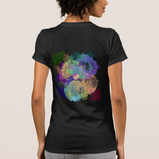 Dentelles géométriques multicolores tシャツ (裏面)