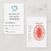 Dentist Appointment And Tooth Chart Busines 名刺 (正面/裏面)