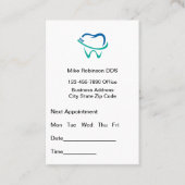 Dentist Appointment And Tooth Chart Busines 名刺 (正面)