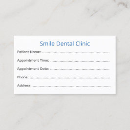 Dentist Appointment Cards Patient Reminder 予約カード