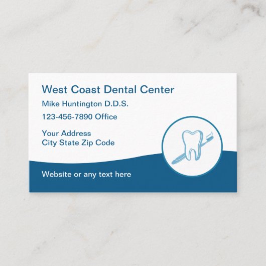 Dentist Appointment Two Side Business Cards 名刺 (正面)