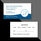 Dentist Appointment Two Side Business Cards 名刺
