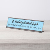 Dentist Beautiful Teeth Small Blue デスクネームプレート (正面)