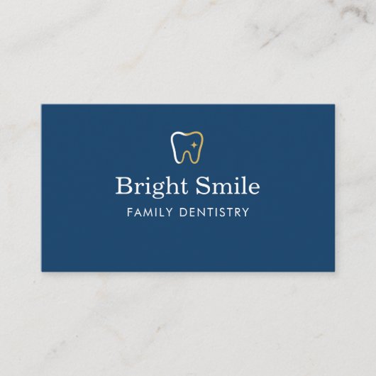 Dentist Blue Tooth Icon Branding 名刺 (正面)