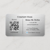 Dentist Business Card Custom Logo Metallic 名刺 (正面)