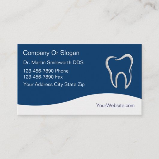 Dentist Business Cards 予約カード (正面)