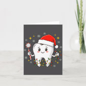 Dentist Christmas Teeth Xmas Lights Funny Dental S カード (正面)