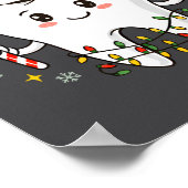 Dentist Christmas Teeth Xmas Lights Funny Dental S ポスター (角)