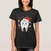 Dentist Christmas Teeth Xmas Lights Funny Dental S Tシャツ (正面)
