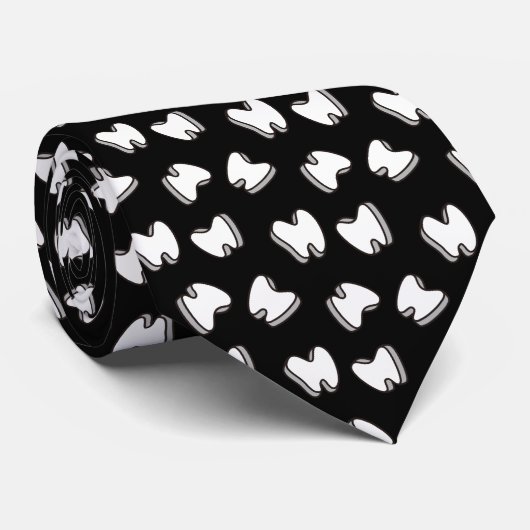 Dentist Cute 3D Tooth Pattern Dental ネクタイ (ロール)