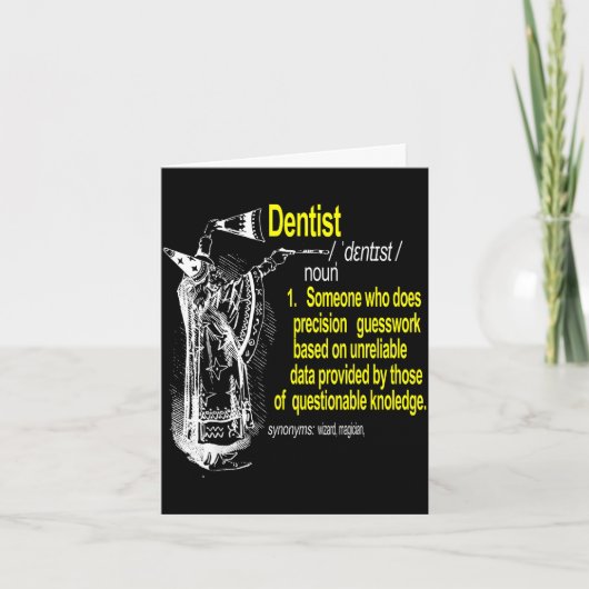 Dentist definition dental assistant dental カード (正面)