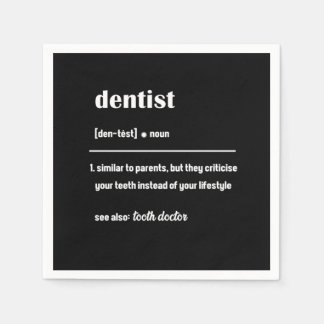 Dentist Definition Dentistry Tooth Doctor Teeth Gi スタンダードカクテルナプキン