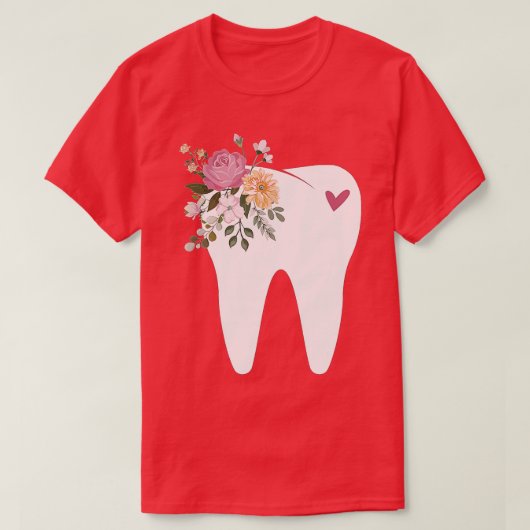 Dentist Dental Assistant Oral Hygienist Tooth Flow Tシャツ (デザイン正面)