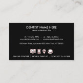 Dentist dental clinic icons pink 名刺 (裏面)