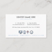 Dentist dental clinic icons teeth 名刺 (裏面)