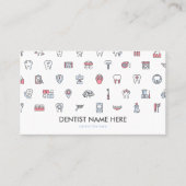 Dentist dental clinic icons teeth 名刺 (正面)