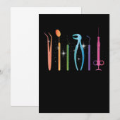 Dentist Dental Dentistry Tooth Teeth Doctor Gift 招待状 (正面/裏面)