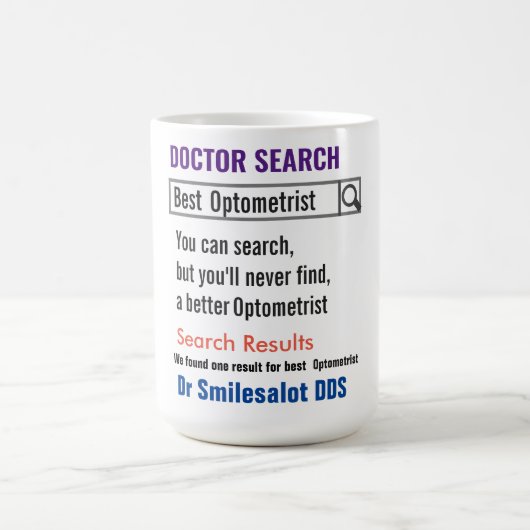 Dentist Funny Search Gift Mug コーヒーマグカップ (中央)