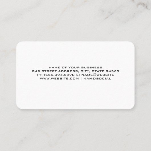 Dentist Holding Tools 名刺 (裏面)