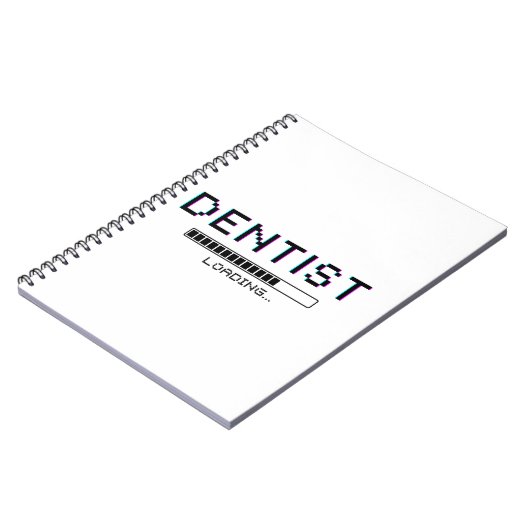 Dentist Loading Glitch Pixel Humor ノートブック (左側)