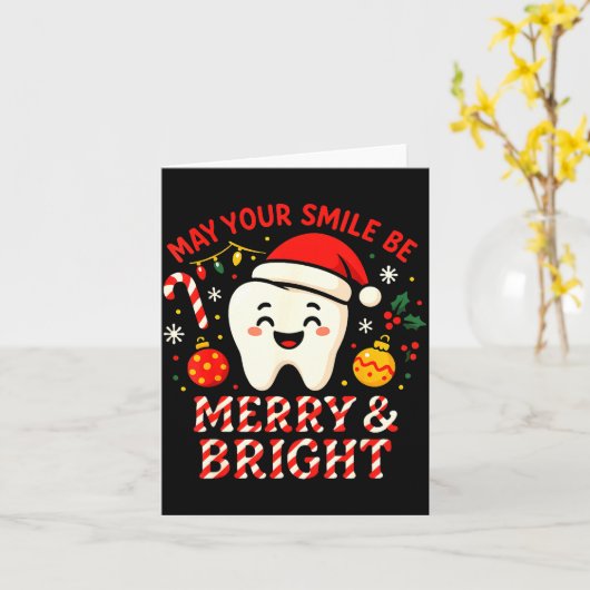 Dentist Merry Christmas May Your Smile Be Merry An カード (黄色い花)