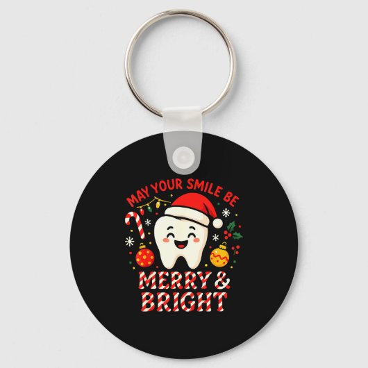 Dentist Merry Christmas May Your Smile Be Merry An キーホルダー (正面)