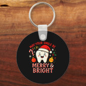 Dentist Merry Christmas May Your Smile Be Merry An キーホルダー (正面)