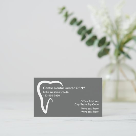 Dentist Office Appointment Business Card Template 名刺 (スタンド正面)