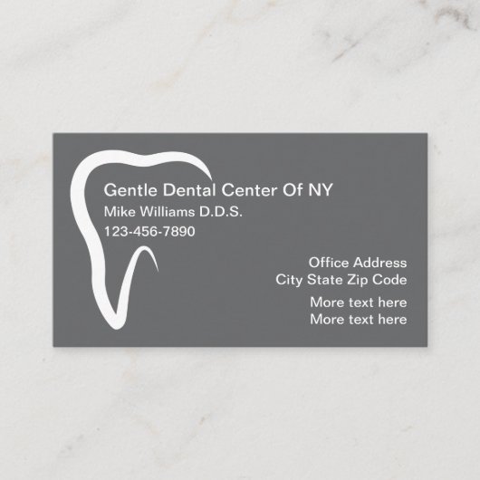 Dentist Office Appointment Business Card Template 名刺 (正面)