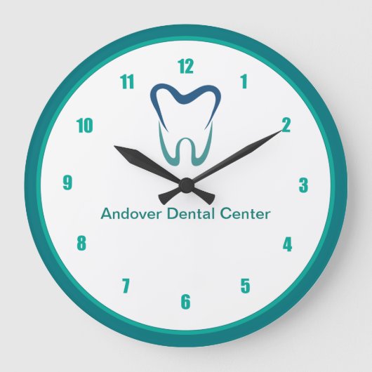 Dentist Office Custom Waiting Room Clocks ラージ壁時計 (正面)