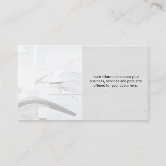 Dentist Office | Dental Health Logo 名刺 (裏面)