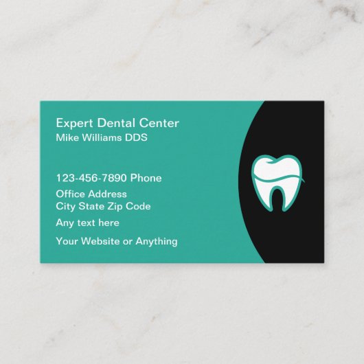Dentist Office Modern Appointment Cards 名刺 (正面)