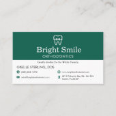 Dentist & Orthodontics Office Braces Logo 名刺 (正面)