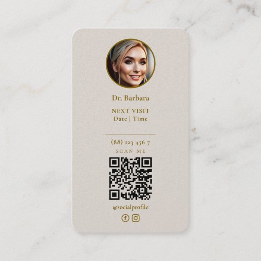 Dentist Orthodontist Dental Aesthetic Sand 名刺 (裏面)