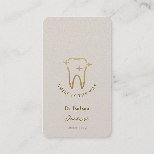 Dentist Orthodontist Dental Aesthetic Sand 名刺 (正面)