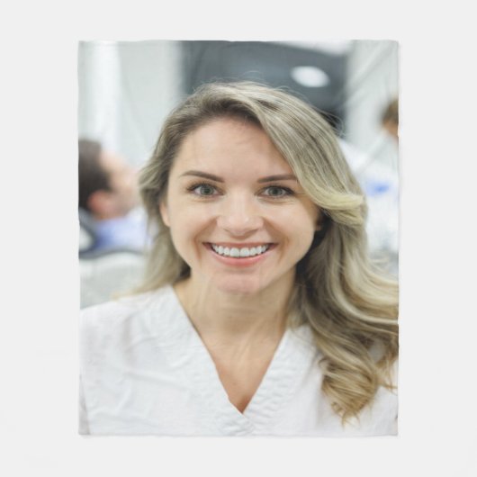 Dentist Photo Customize Personalize フリースブランケット (正面)