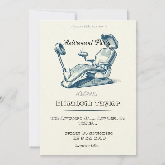 Dentist retirement invitation -Thank You Dentist 招待状 (正面)