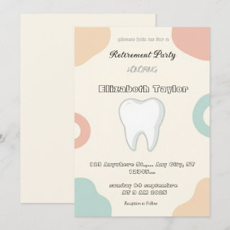 Dentist retirement invitation -Thank You Dentist 招待状